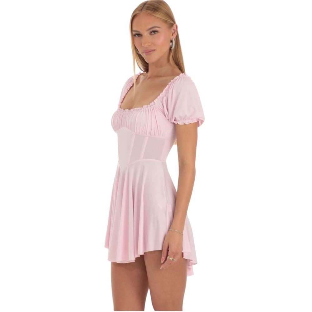 Lucy in the Sky Corset Dress in Pink Size Medium